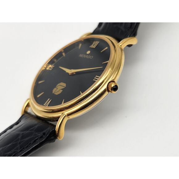 Movado Museum Classic Gold Tone Quartz Men's Wristwatch - New Battery - Picture 7 of 16